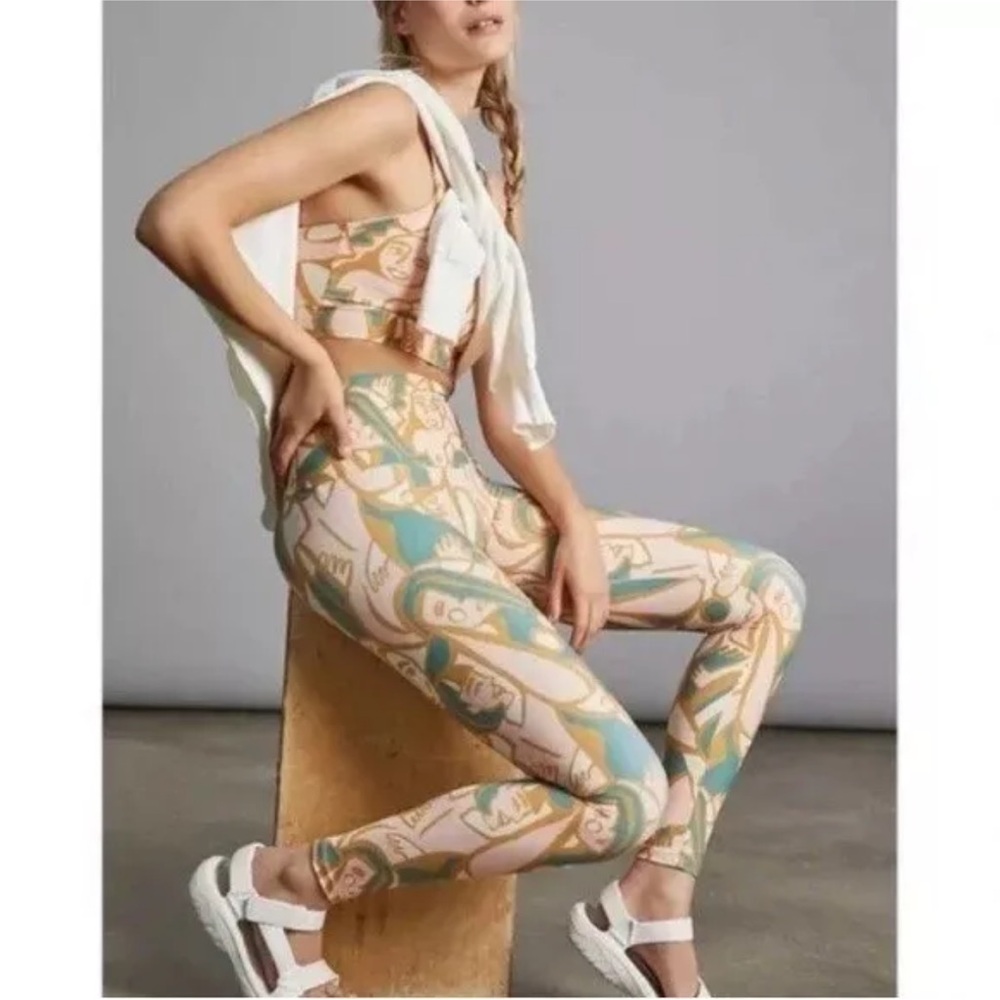 Anthropologie x Dazey LA Set active top bra leggings size M